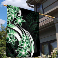 Plumeria Tribal Tattoo Garden Flag Green Polynesian Pattern LT9 - Polynesian Pride