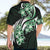 Plumeria Tribal Tattoo Hawaiian Shirt Green Polynesian Pattern