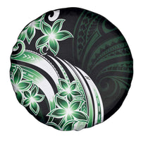 Plumeria Tribal Tattoo Spare Tire Cover Green Polynesian Pattern LT9 - Polynesian Pride