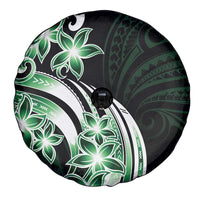 Plumeria Tribal Tattoo Spare Tire Cover Green Polynesian Pattern LT9 - Polynesian Pride