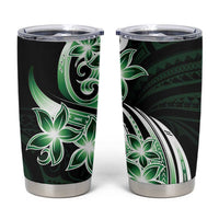 Plumeria Tribal Tattoo Tumbler Cup Green Polynesian Pattern LT9 Green - Polynesian Pride