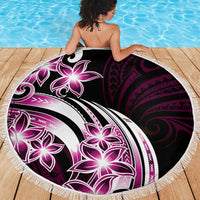 Plumeria Tribal Tattoo Beach Blanket Pink Polynesian Pattern LT9 - Polynesian Pride