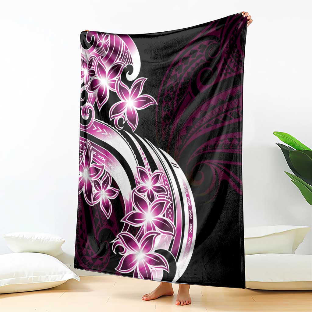 Plumeria Tribal Tattoo Blanket Pink Polynesian Pattern LT9 - Polynesian Pride