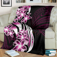 Plumeria Tribal Tattoo Blanket Pink Polynesian Pattern LT9 - Polynesian Pride