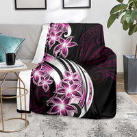 Plumeria Tribal Tattoo Blanket Pink Polynesian Pattern LT9 - Polynesian Pride