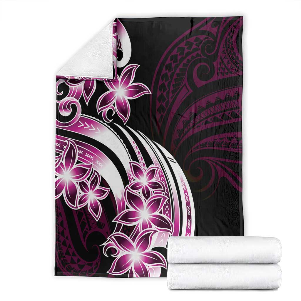 Plumeria Tribal Tattoo Blanket Pink Polynesian Pattern LT9 - Polynesian Pride