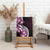 Plumeria Tribal Tattoo Canvas Wall Art Pink Polynesian Pattern
