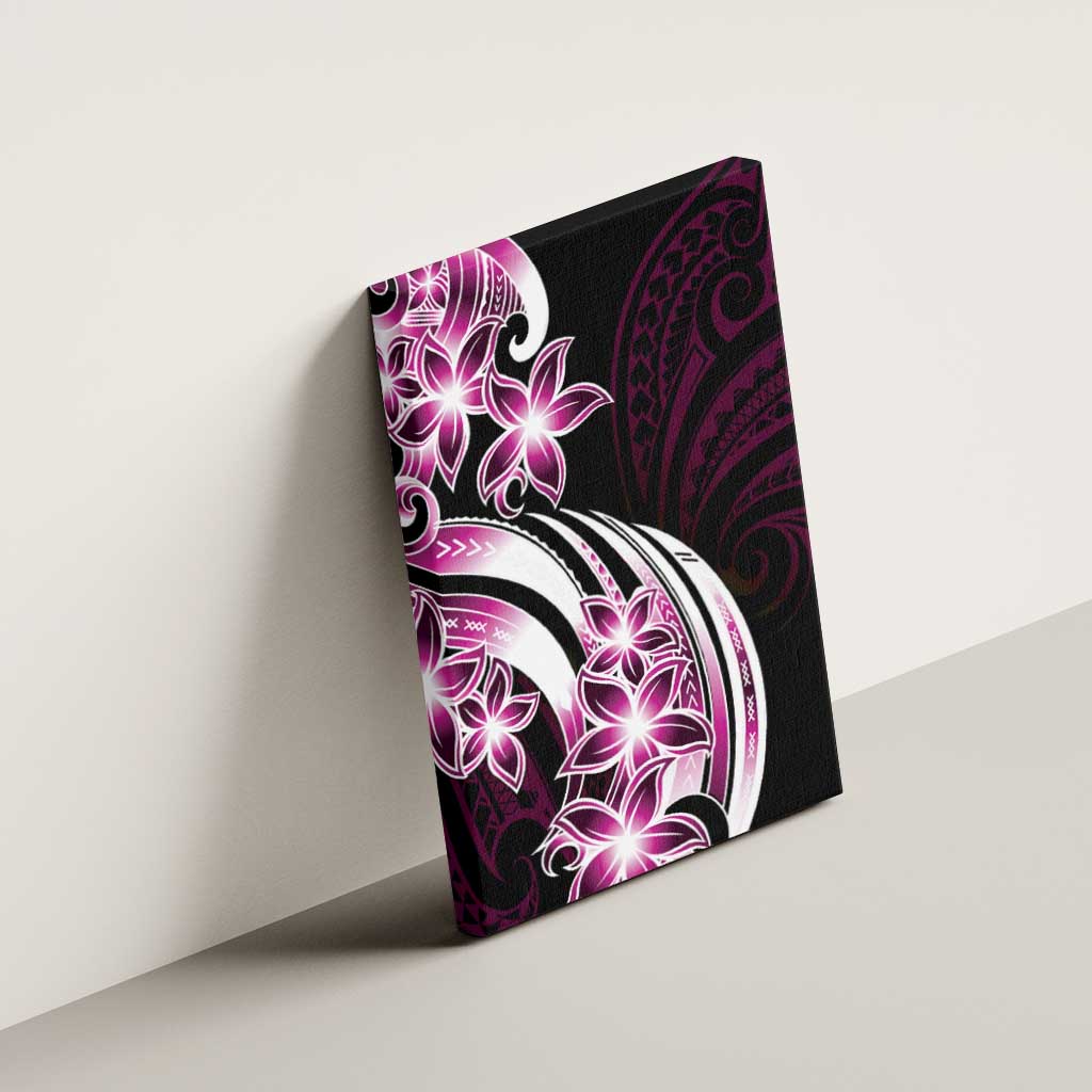 Plumeria Tribal Tattoo Canvas Wall Art Pink Polynesian Pattern LT9 - Polynesian Pride