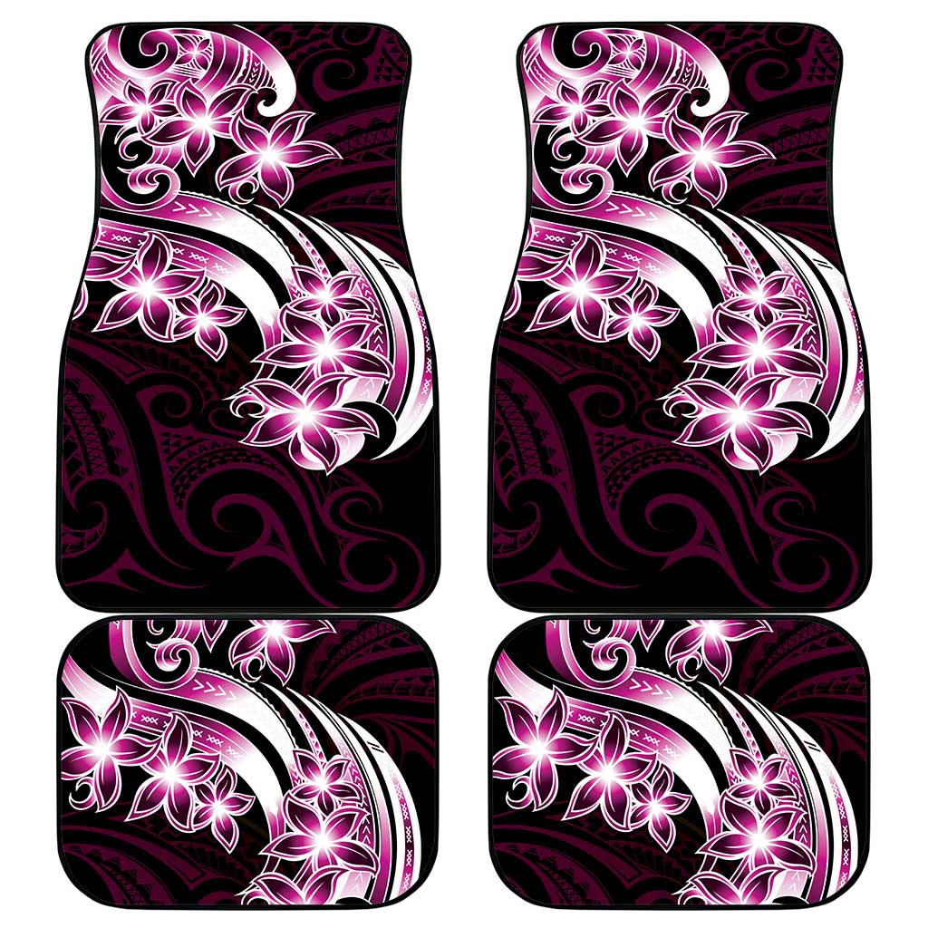 Plumeria Tribal Tattoo Car Mats Pink Polynesian Pattern LT9 - Polynesian Pride
