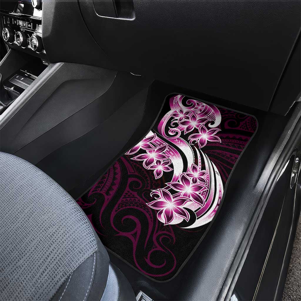 Plumeria Tribal Tattoo Car Mats Pink Polynesian Pattern LT9 - Polynesian Pride