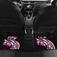 Plumeria Tribal Tattoo Car Mats Pink Polynesian Pattern LT9 Set 2pcs - Back Pink - Polynesian Pride