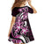 Plumeria Tribal Tattoo Family Matching Off Shoulder Maxi Dress and Hawaiian Shirt Pink Polynesian Pattern