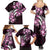 Plumeria Tribal Tattoo Family Matching Summer Maxi Dress and Hawaiian Shirt Pink Polynesian Pattern