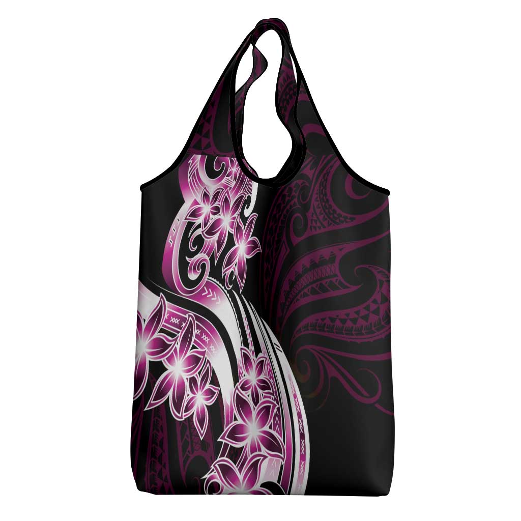 Plumeria Tribal Tattoo Grocery Bag Pink Polynesian Pattern LT9 - Polynesian Pride