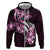 Plumeria Tribal Tattoo Hoodie Pink Polynesian Pattern