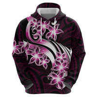 Plumeria Tribal Tattoo Hoodie Pink Polynesian Pattern