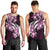 Plumeria Tribal Tattoo Men Tank Top Pink Polynesian Pattern