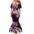 Plumeria Tribal Tattoo Mermaid Dress Pink Polynesian Pattern