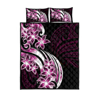Plumeria Tribal Tattoo Quilt Bed Set Pink Polynesian Pattern LT9 - Polynesian Pride