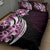 Plumeria Tribal Tattoo Quilt Bed Set Pink Polynesian Pattern