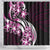 Plumeria Tribal Tattoo Shower Curtain Pink Polynesian Pattern