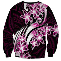 Plumeria Tribal Tattoo Sweatshirt Pink Polynesian Pattern LT9 - Polynesian Pride