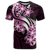 Plumeria Tribal Tattoo T Shirt Pink Polynesian Pattern