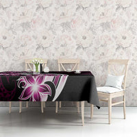 Plumeria Tribal Tattoo Tablecloth Pink Polynesian Pattern LT9 - Polynesian Pride