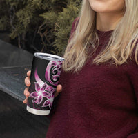 Plumeria Tribal Tattoo Tumbler Cup Pink Polynesian Pattern LT9 - Polynesian Pride