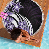 Plumeria Tribal Tattoo Beach Blanket Purple Polynesian Pattern LT9 - Polynesian Pride
