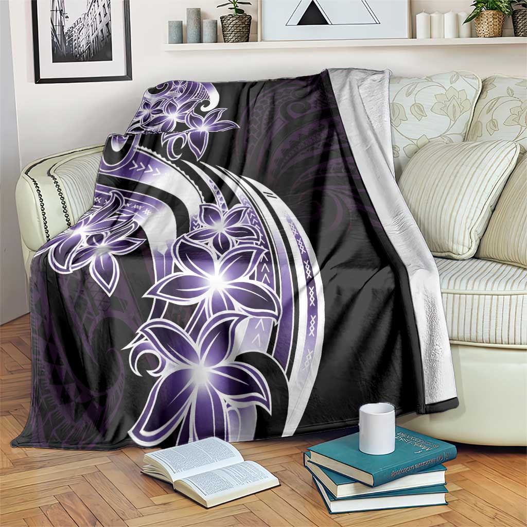 Plumeria Tribal Tattoo Blanket Purple Polynesian Pattern LT9 Purple - Polynesian Pride