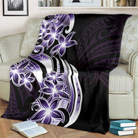 Plumeria Tribal Tattoo Blanket Purple Polynesian Pattern LT9 - Polynesian Pride