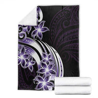 Plumeria Tribal Tattoo Blanket Purple Polynesian Pattern LT9 - Polynesian Pride