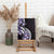 Plumeria Tribal Tattoo Canvas Wall Art Purple Polynesian Pattern