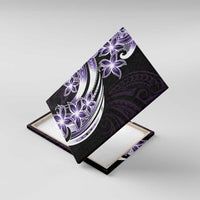 Plumeria Tribal Tattoo Canvas Wall Art Purple Polynesian Pattern LT9 With Frame Purple - Polynesian Pride