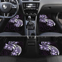 Plumeria Tribal Tattoo Car Mats Purple Polynesian Pattern LT9 Set 4pcs Purple - Polynesian Pride