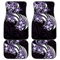 Plumeria Tribal Tattoo Car Mats Purple Polynesian Pattern LT9 - Polynesian Pride