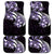 Plumeria Tribal Tattoo Car Mats Purple Polynesian Pattern