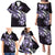 Plumeria Tribal Tattoo Family Matching Puletasi and Hawaiian Shirt Purple Polynesian Pattern