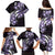 Plumeria Tribal Tattoo Family Matching Puletasi and Hawaiian Shirt Purple Polynesian Pattern