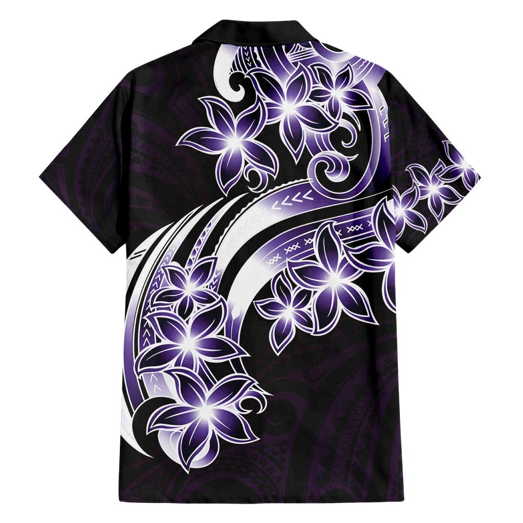 Plumeria Tribal Tattoo Hawaiian Shirt Purple Polynesian Pattern LT9 - Polynesian Pride