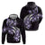 Plumeria Tribal Tattoo Hoodie Purple Polynesian Pattern