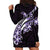 Plumeria Tribal Tattoo Hoodie Dress Purple Polynesian Pattern