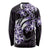 Plumeria Tribal Tattoo Long Sleeve Shirt Purple Polynesian Pattern