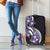 Plumeria Tribal Tattoo Luggage Cover Purple Polynesian Pattern