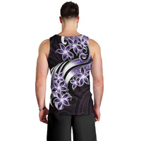 Plumeria Tribal Tattoo Men Tank Top Purple Polynesian Pattern LT9 - Polynesian Pride