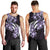 Plumeria Tribal Tattoo Men Tank Top Purple Polynesian Pattern