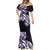 Plumeria Tribal Tattoo Mermaid Dress Purple Polynesian Pattern