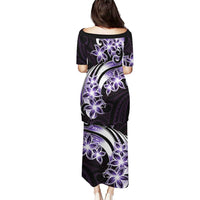 Plumeria Tribal Tattoo Puletasi Purple Polynesian Pattern LT9 - Polynesian Pride