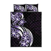 Plumeria Tribal Tattoo Quilt Bed Set Purple Polynesian Pattern LT9 - Polynesian Pride